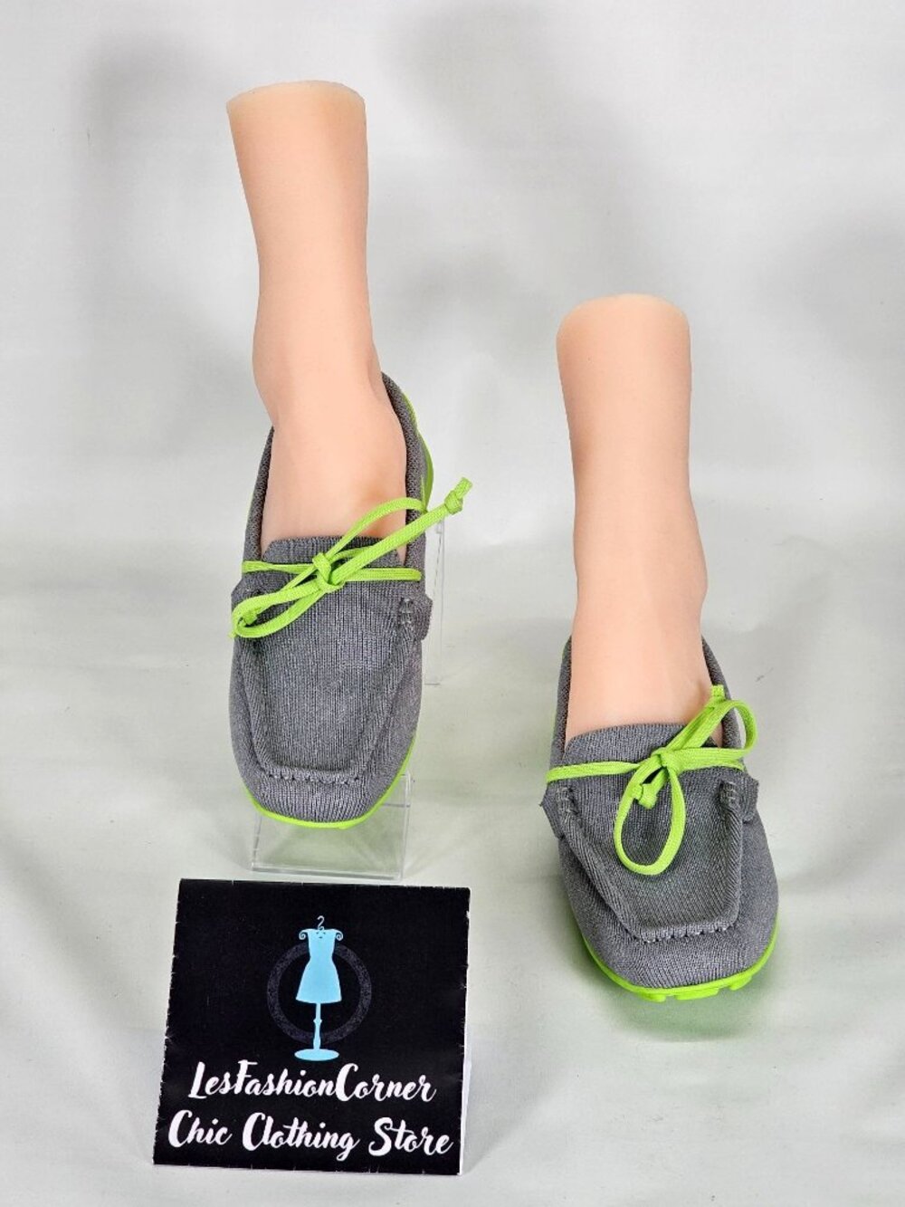 VIVAIA Women's Gray Green Square-Toe Jackie Slip On Driver Loafers Sz 5.5 148 - Picture 3 of 16